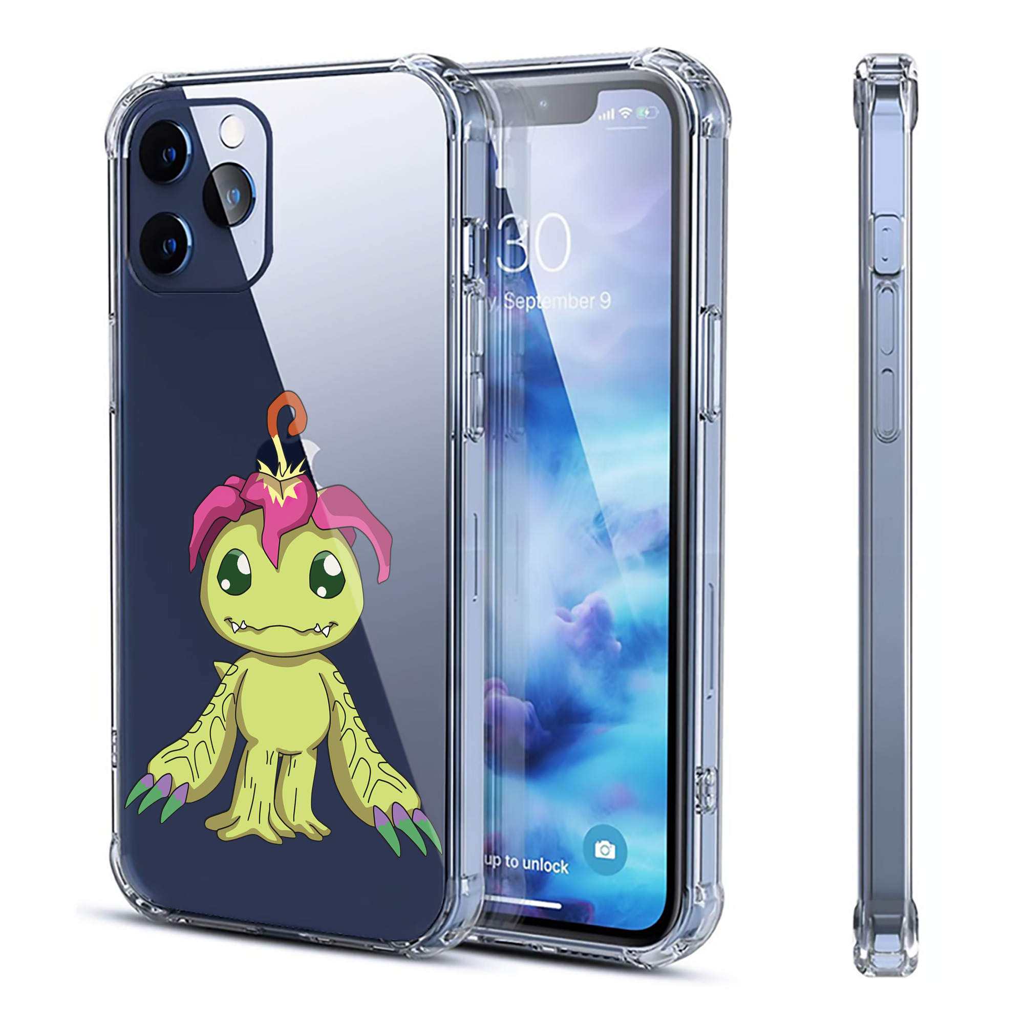 （画像用） Digimon デジタルモンスター/デジモン 【iPhone 12シリーズ対応】透明スマホケース（クリアソフトケース）